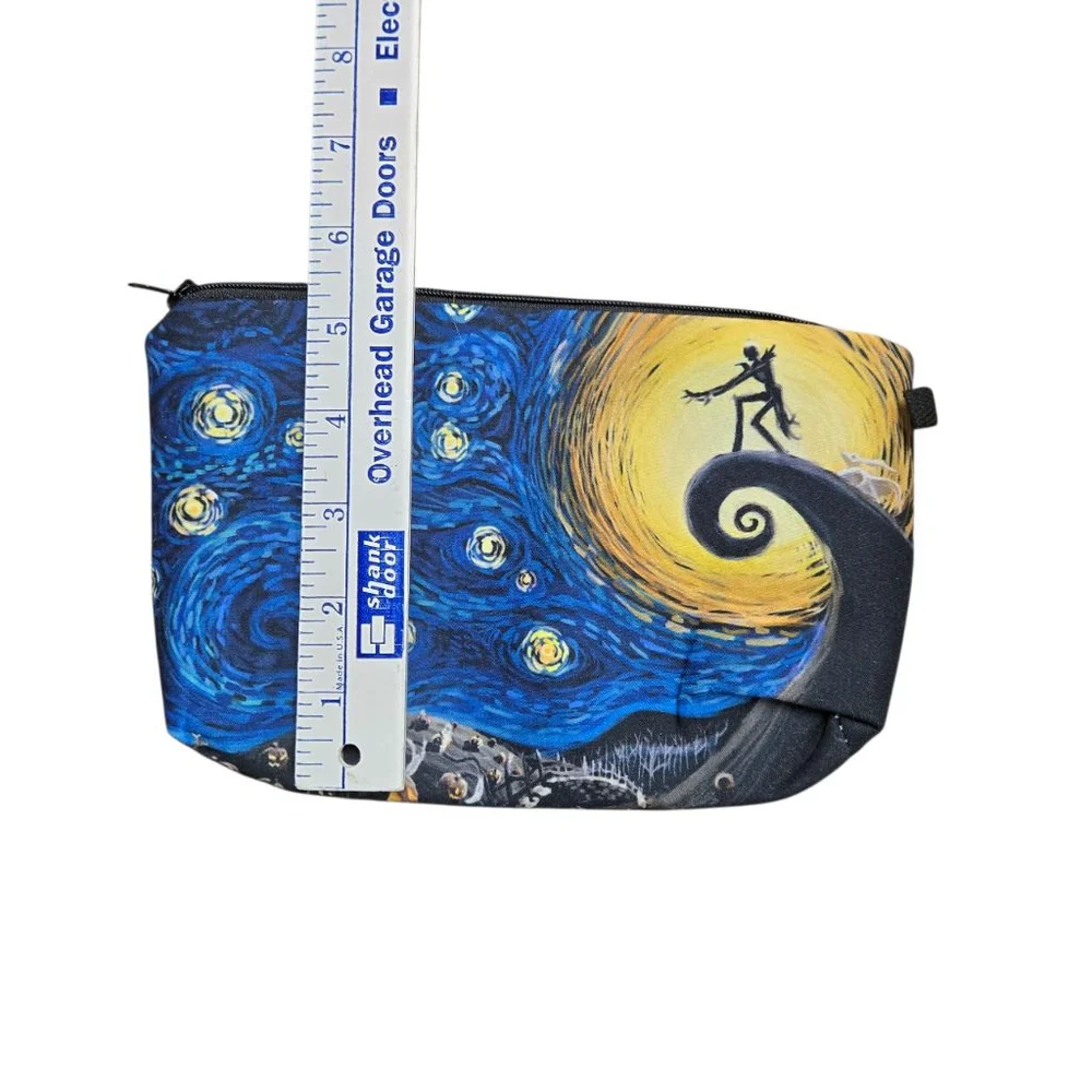 Women's Cosmetic Bag Starry Night NBC Medium Sized Clean Pouch Blue Yellow